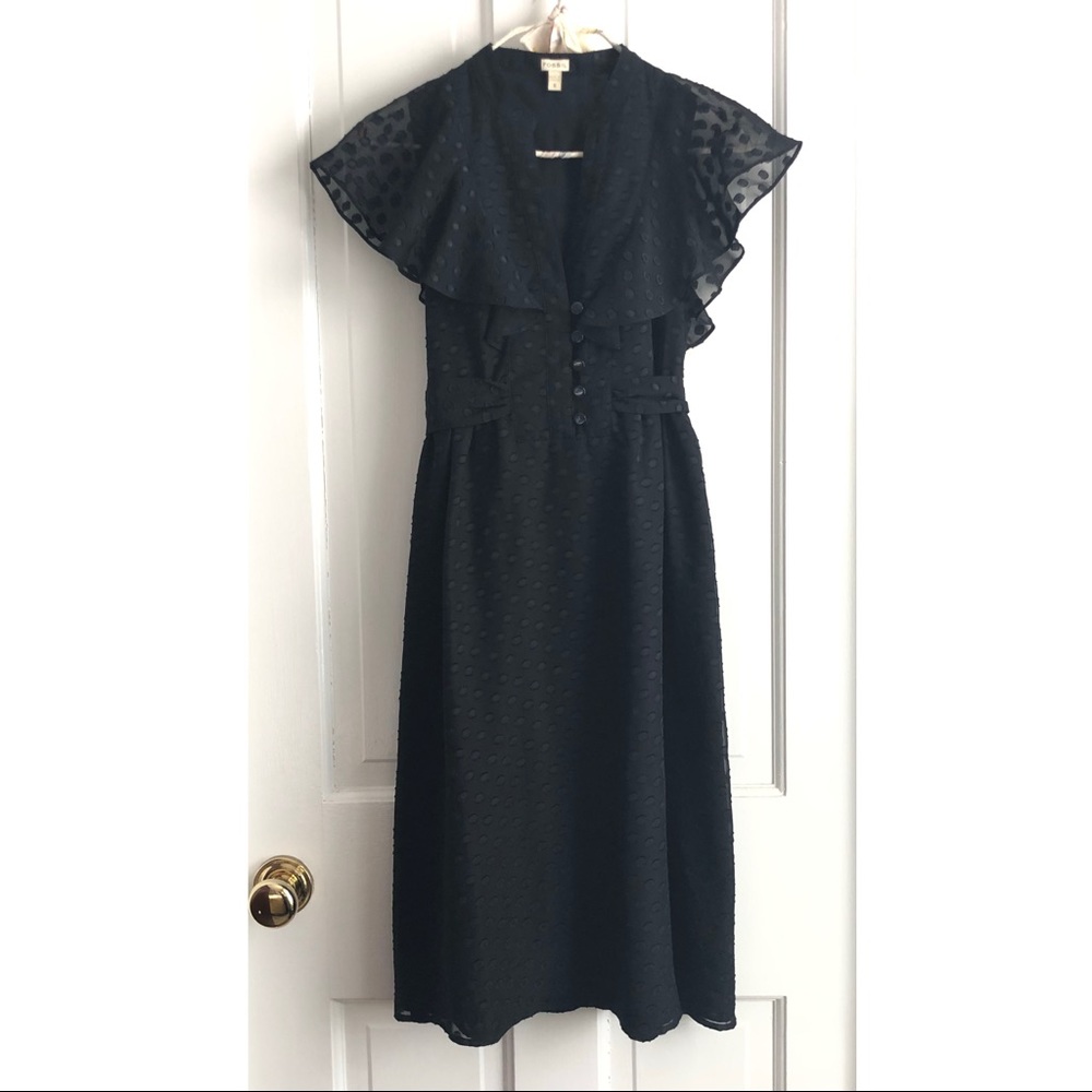 Fossil Black Polka Dot Dress Size S